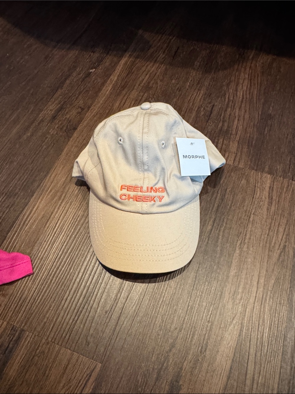 Morphe  Baseball Cap with Orange "Feeling Cheeky" Embroidery